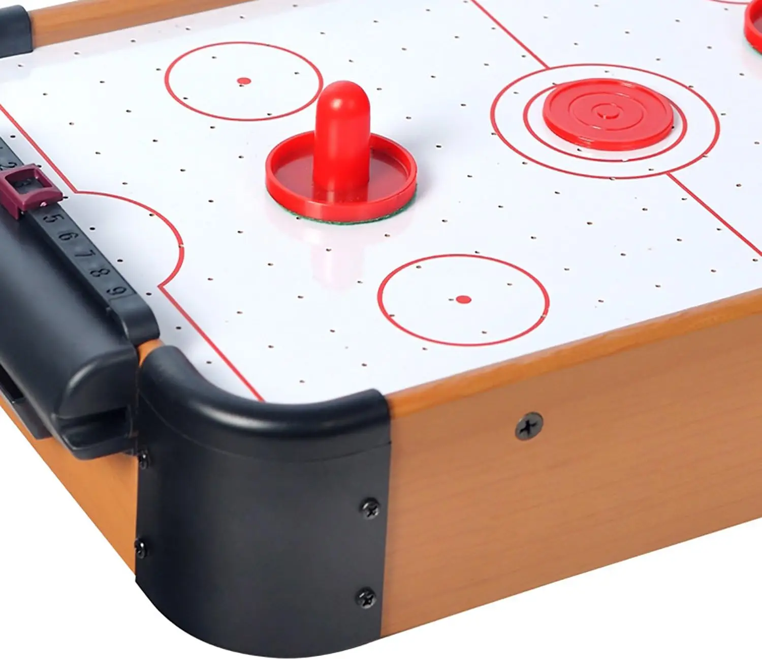 Mini Tabletop Air Hockey Game Table Wooden Board Ice Hockey Game