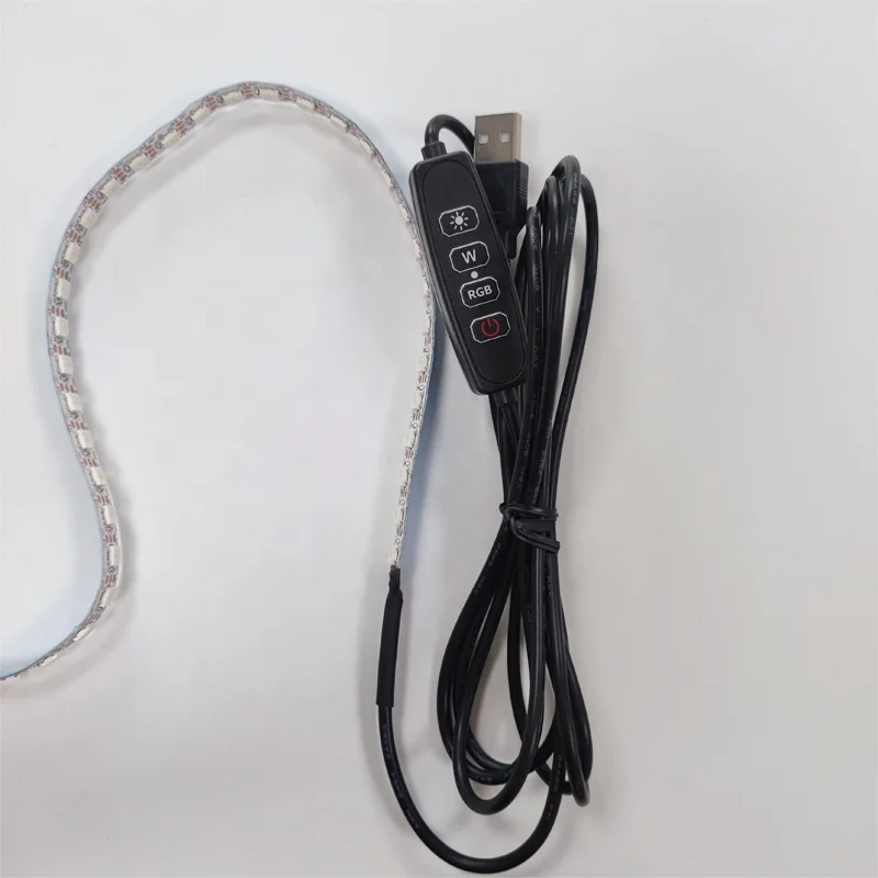 Source manufacturers supply 5-12VRGB colorful led soft light with matching controller switch line