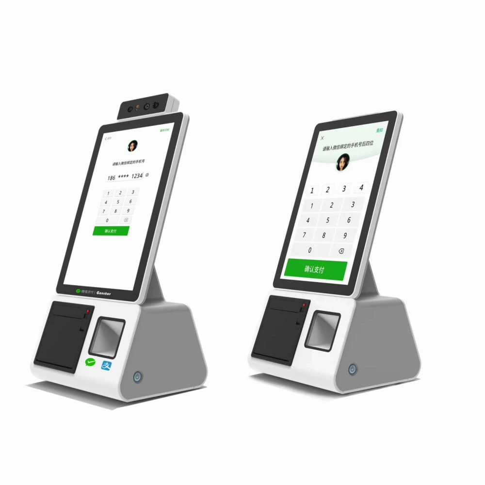 Fast Food 10.1 Inch Self Service Touch Screen Digital Restaurant Self Ordering Payment Kiosk