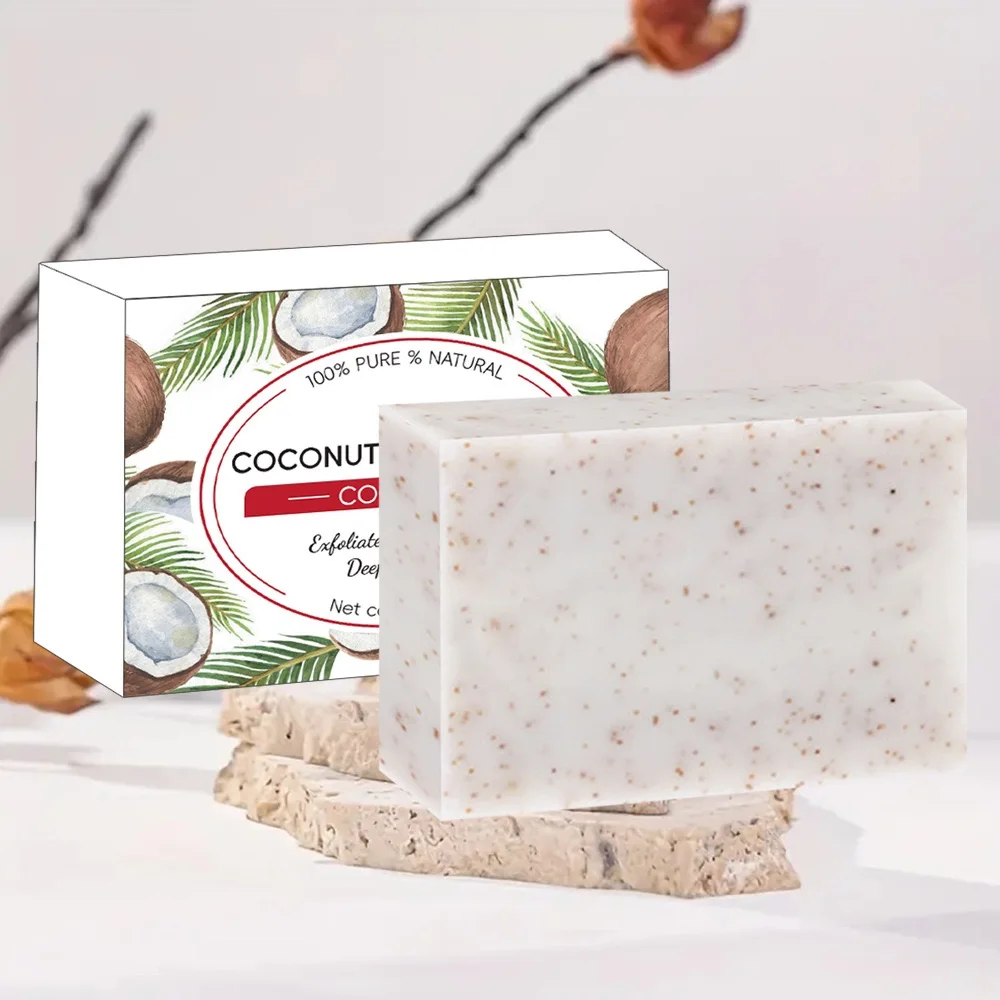 Handmade Olive Oil Scrub Coconut Oil Soap Coffee Goat Milk Avocado Soap Lightening Oatmeal Face Bath Scrub Walnuts Soap Bar