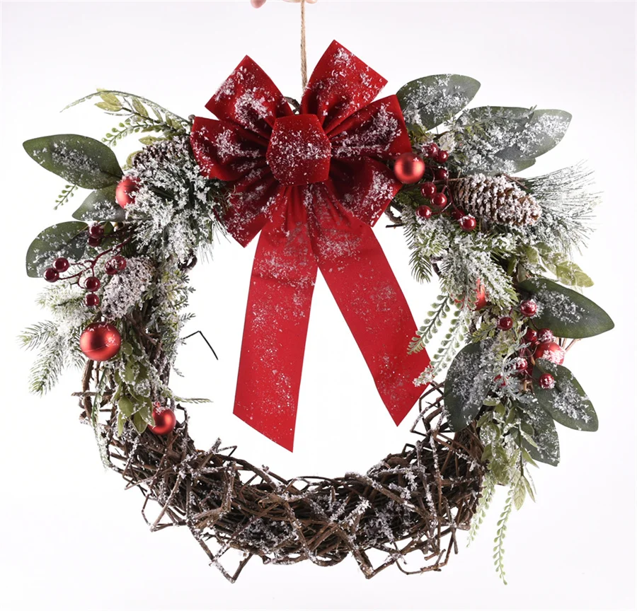 Handmade twig decorative wooden decor garland front door christmas wreath