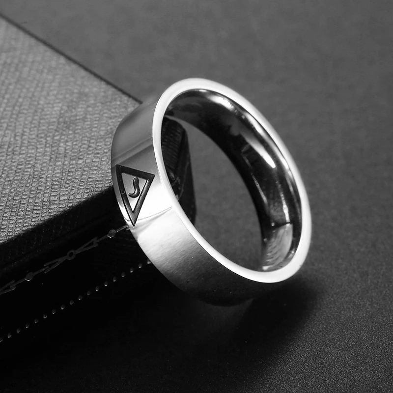 Gold Plated Masonic Rings for Men Scottish Rite 33rd Degree Grooved Band Freemasons Jewelry For Party
