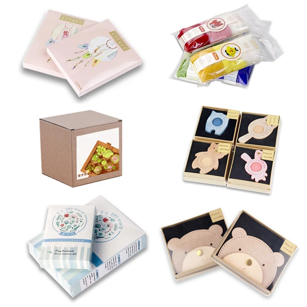 Wool Felt Craft DIY Non Finished Poked Set Handcraft Kit for Needle Felting Supplies Custom Doll Toy