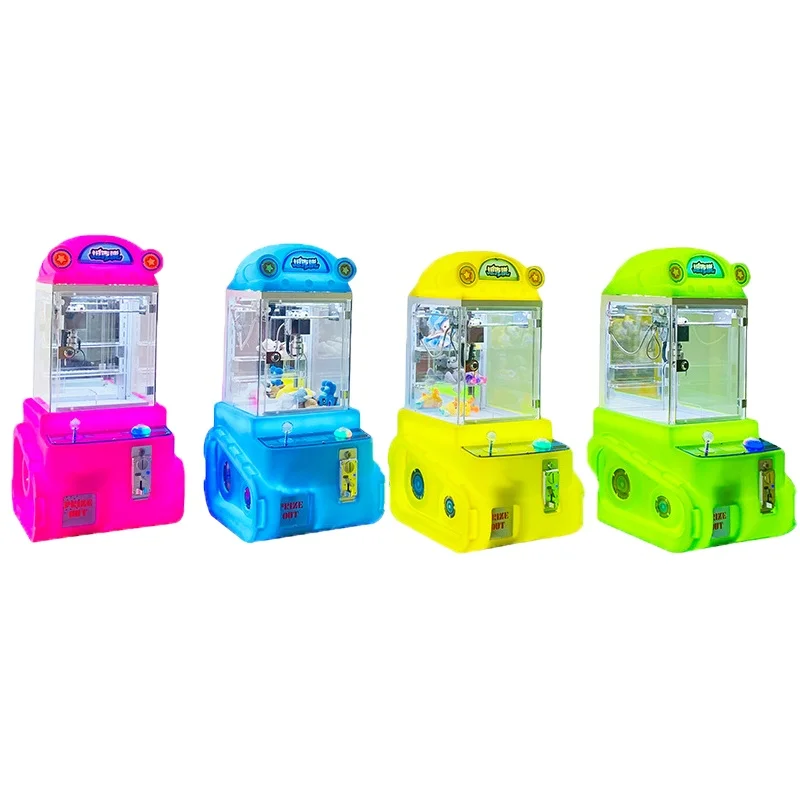 Hot Selling Mini Claw Machine Coin Operated arcade  Games Crane Machine For Kids Plush   Small rabbit claw doll machine toy