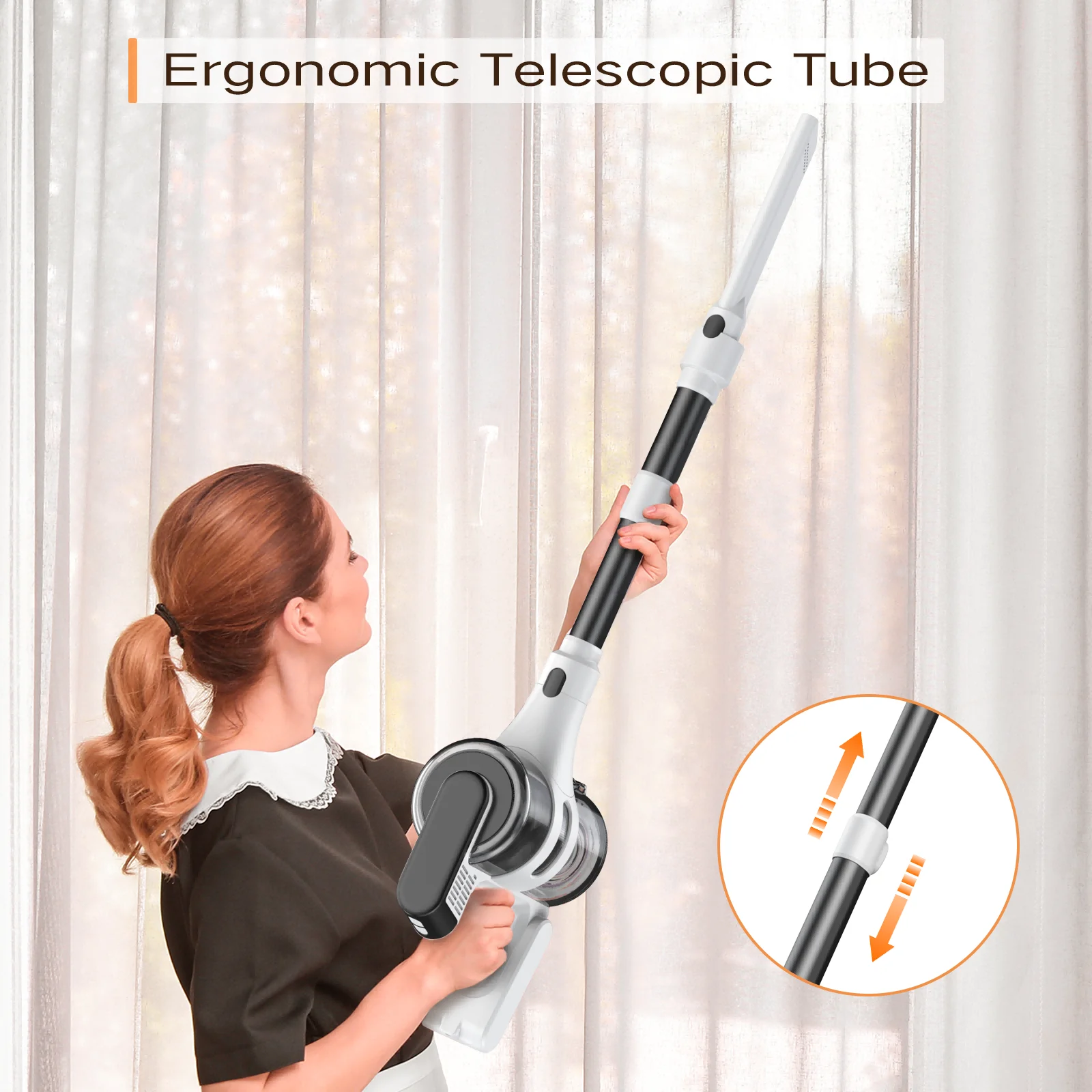 MOOSOO 25.2v/2600mah Handheld 2 In 1 Stick Cordless Vacuum Cleaner