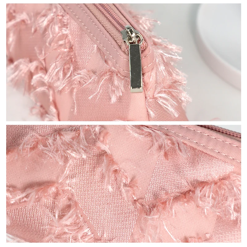 Factory Customized small Makeup Organizer Waterproof Travel Ladies Cosmetics Polyester Cosmetic Bag