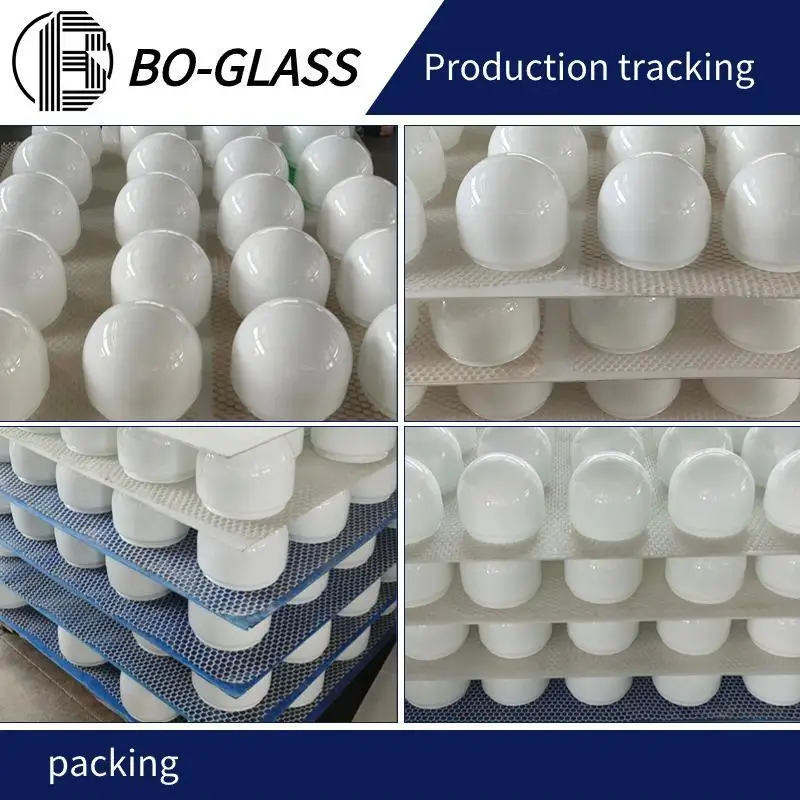 Manufacturer Custom Newly-Born Design  High Quality Hand Blown White Opal White Glass Light Shade Ceiling Light Cover