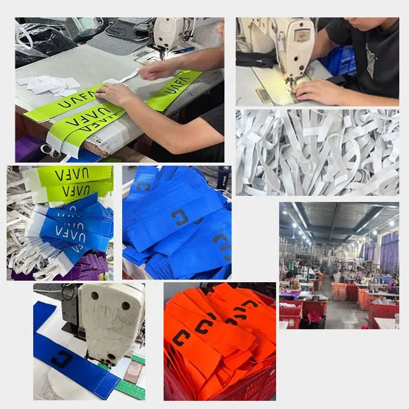 custom high quality wholesale Anti-Drop Football Team Captain Armband Paste Winding Soccer Captain Armband football armband