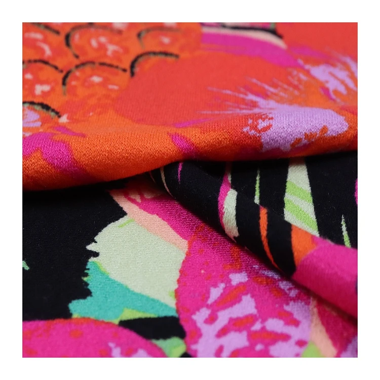 
30S 210GSM Rayon Spandex Reactive Printed Fabric Knitting Fabrics Jersey 