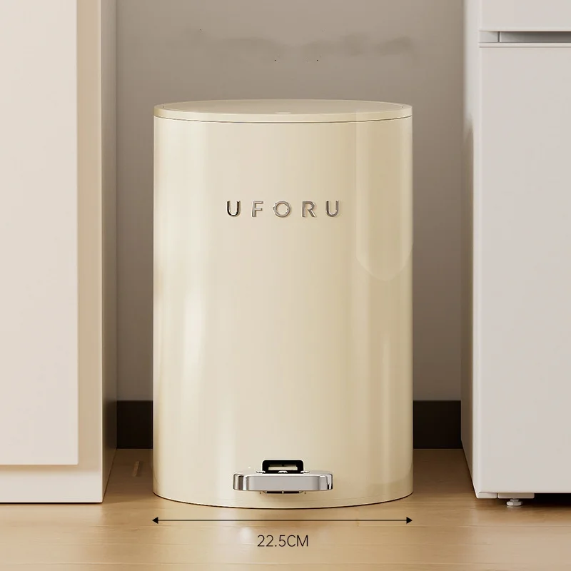 Wholesales Hotel Restaurant Double Layer Garbage Bin Kitchen Dustbin With Metal Edge Pu Leather Waste Bin Trash Cans