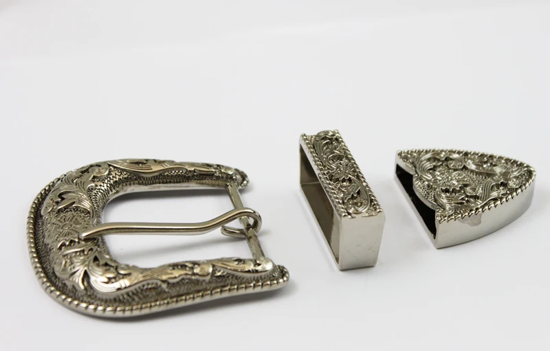 Factory sale various widely hot sales 3 piece western belt buckle set