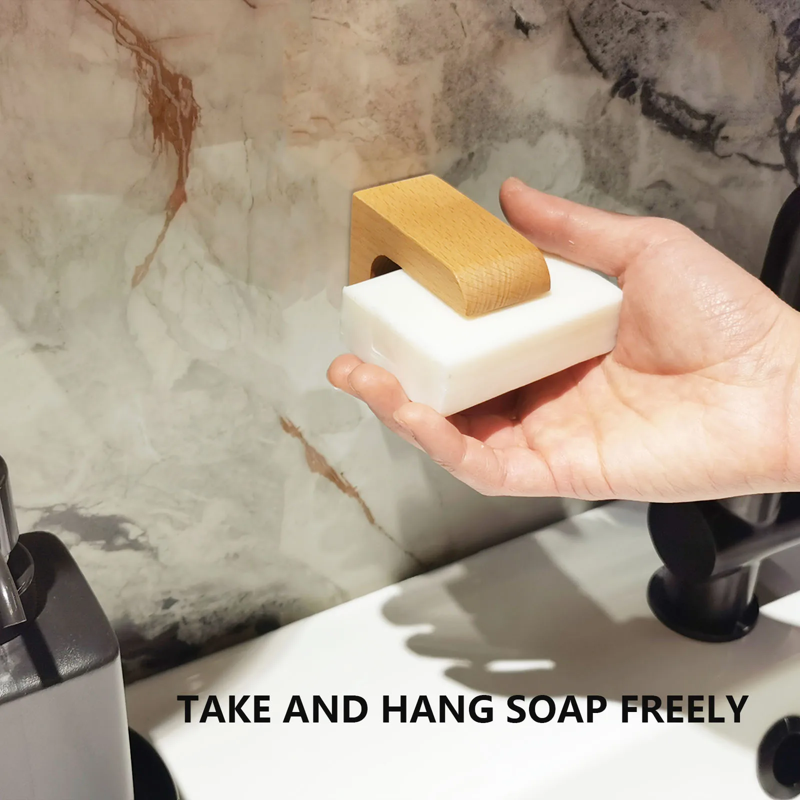 Экологичный деревянный магнитный держатель для мыла