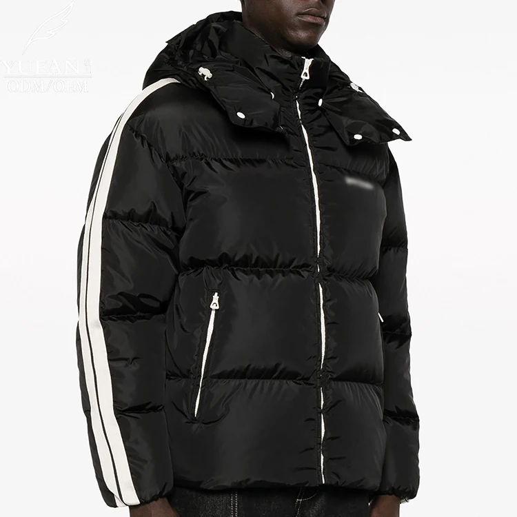 YuFan Custom Logo Print Padded Jacket Mens Quilted Down Jacket New Design Puffer Winter Jacket