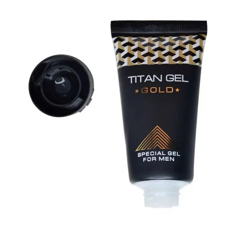 Stronger Penis Ejaculation time delay Russia TItan Gold Gel massage cream with white cap