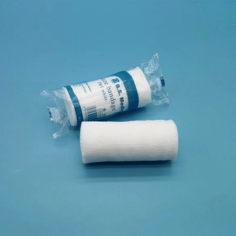Medical Consumable Disposable Gauze Bandage Size Size White Gauze Bandage Roll Gauze Bandage