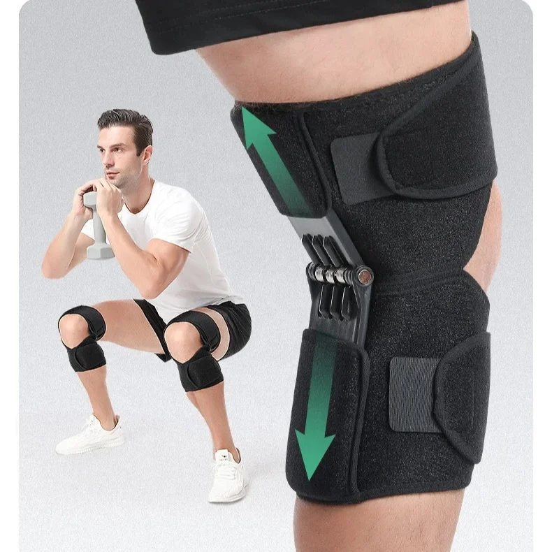 2024 New Style Power Lift Join Support Knee Pad Spring Force Knee Protection Booster for Climbing Sports Training Squat