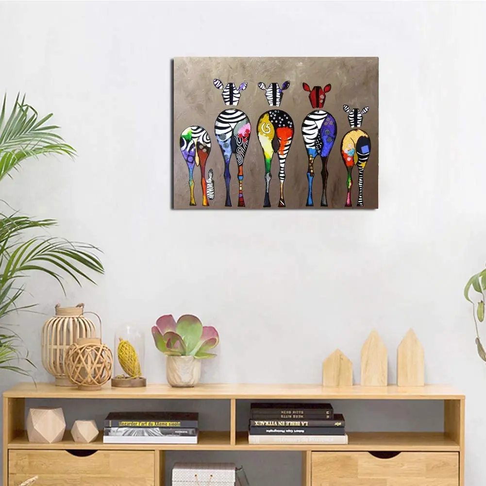 Colorful Zebra 5D DIY Full Drill Diamond Painting Paint Round Rhinestone with Peinture Au Diamant Decor Animal Zebra 1 Piece
