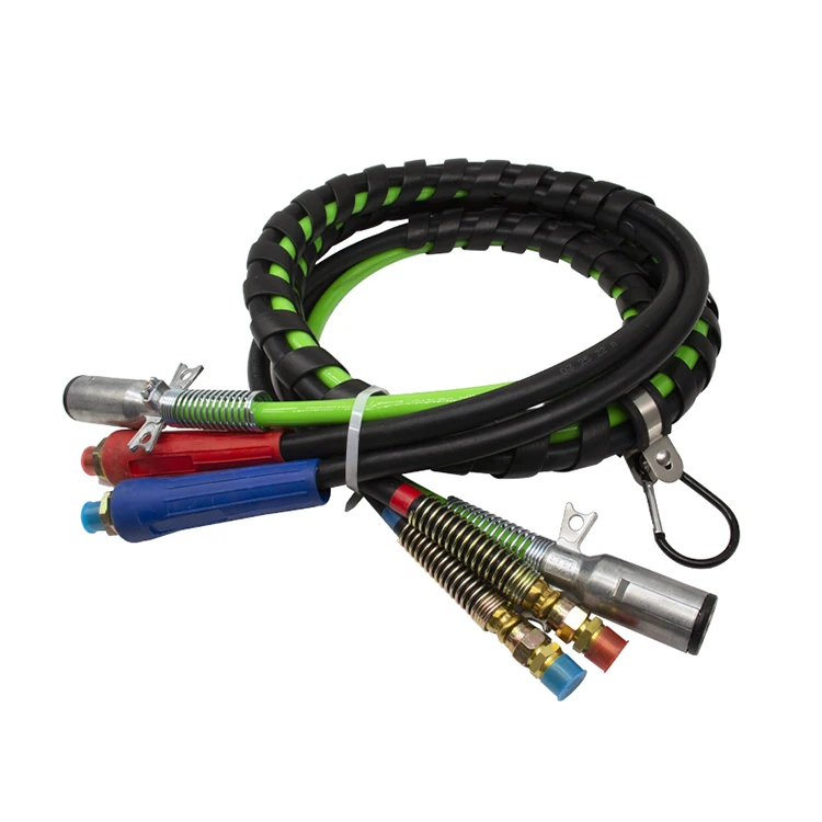 Huanchain Heavy Duty 12/15ft ABS/Air Power Truck Tractor air line kit 3 in 1 ABS cable air power lines for trailer brake system