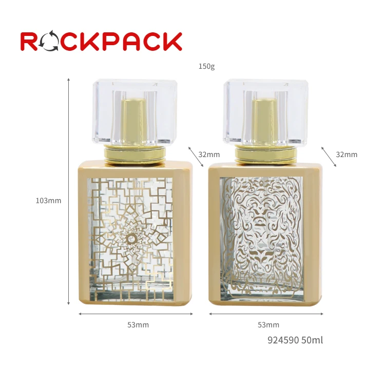 50ml Wholesales decorative arabic style attar perfume glass bottle