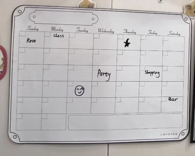 Fridge Magnet Dry Erase Calendar Whiteboard Sticker Notice Board Week Planner Calendar Menu Drawing Message Magnetic sticker