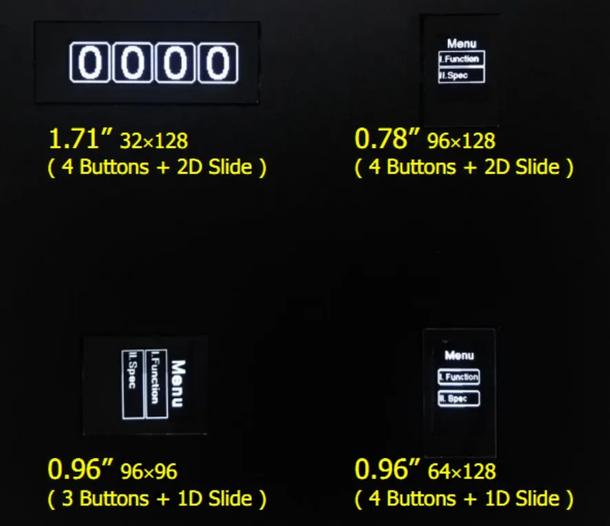 Сенсорный экран OLED 1,71 дюйма 32x128, 4 клавиши, OLED-экран SSD7317, низкая мощность IOT