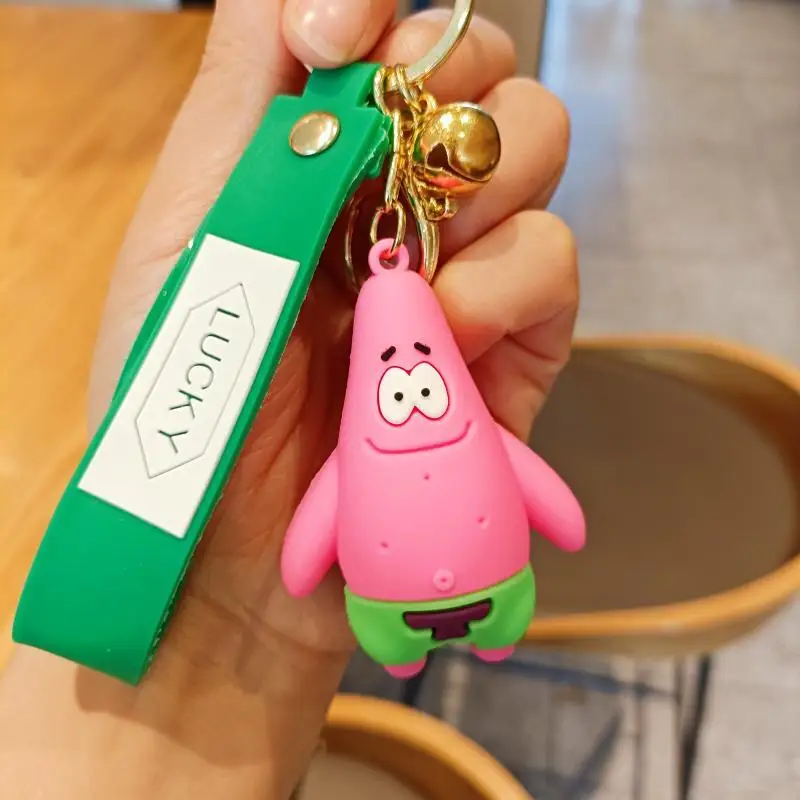 Cartoon PVC Keychain Pendant Key Ring Children Cute Gift For SpongeBob SquarePants