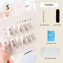 NEWAIR 10Pcs Wholesale Price Cute Butterfly Various Luxury Medium Coffin Handmade Nail Wear Blush Artificial Nail