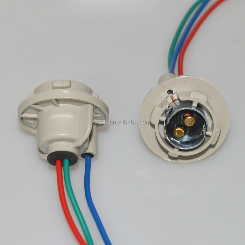 1157 BAY15D Good Quality Car Lamp Holder BAY15D Light Bulb Extension Socket Connector