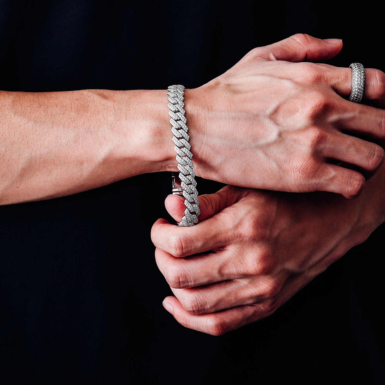 22 inches Width 8 mm 925 Sterling Silver Cuban Necklace moissanite cuban chain  Hip Hop Anniversary Gift  cuban link chain