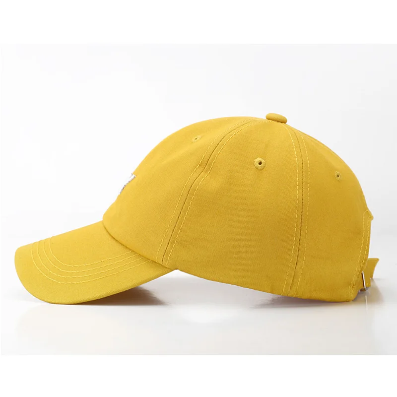 Yellow Beige Streetwear Hip Hop Caps Adjustable Snapback Baseball Cap For Women Men Outdoor Sport Gorras Korean Couple Hat