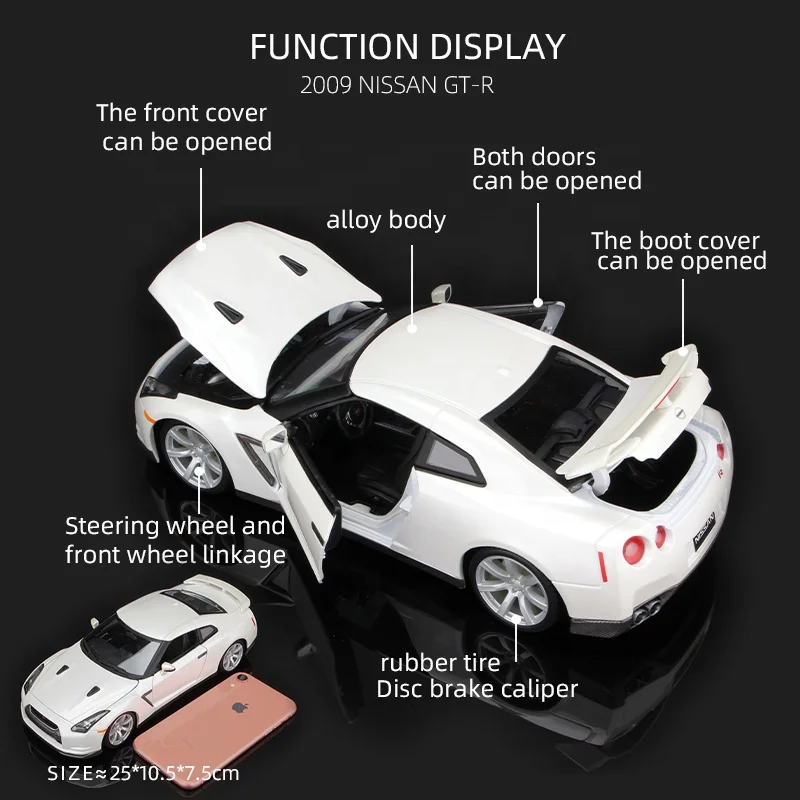 1:18 Bburago Nissan GTR R35 2009 спортивный автомобиль имитация статического сплава модель автомобиля Коллекционная подарок