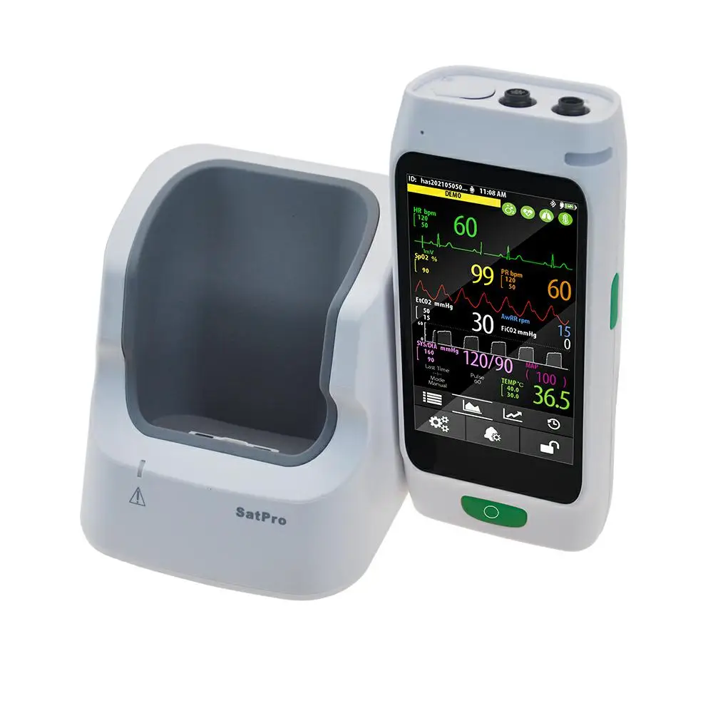 5 inch Touch Screen Veterinary Vet Vital Sign Monitor Capnograph ETCO2 ECG Monitor cat dog horse hamster animal