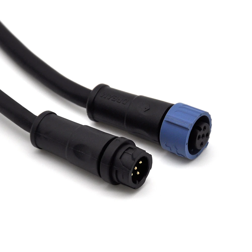 M16 Waterproof Connector 5 Pin 5 Core IP67 Male Female Plug LED Connector