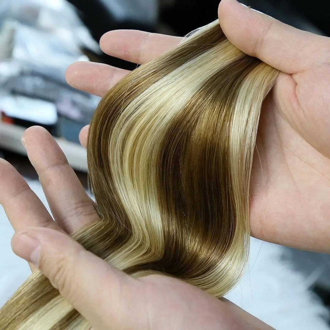 10 - 30 inches virgin raw hair tape in hair extensions 100human hair for white ,black women