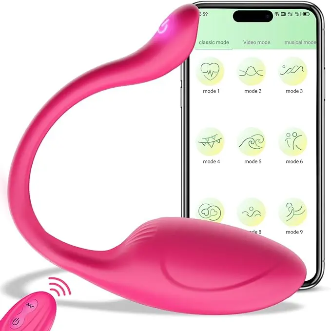 Remote Control G-spot Panty Vibrator, Pink Fun Long Distance Bluetooth Wearable  Adult Sex Toys More Than 10 Vibrations