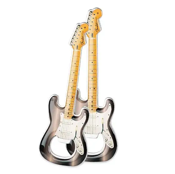 Custom Color Guitar Shaped Music Lover Gift Kitchen Gadgets for Drinkers Magnetic Fridge Beer Magnet Bottle Openers