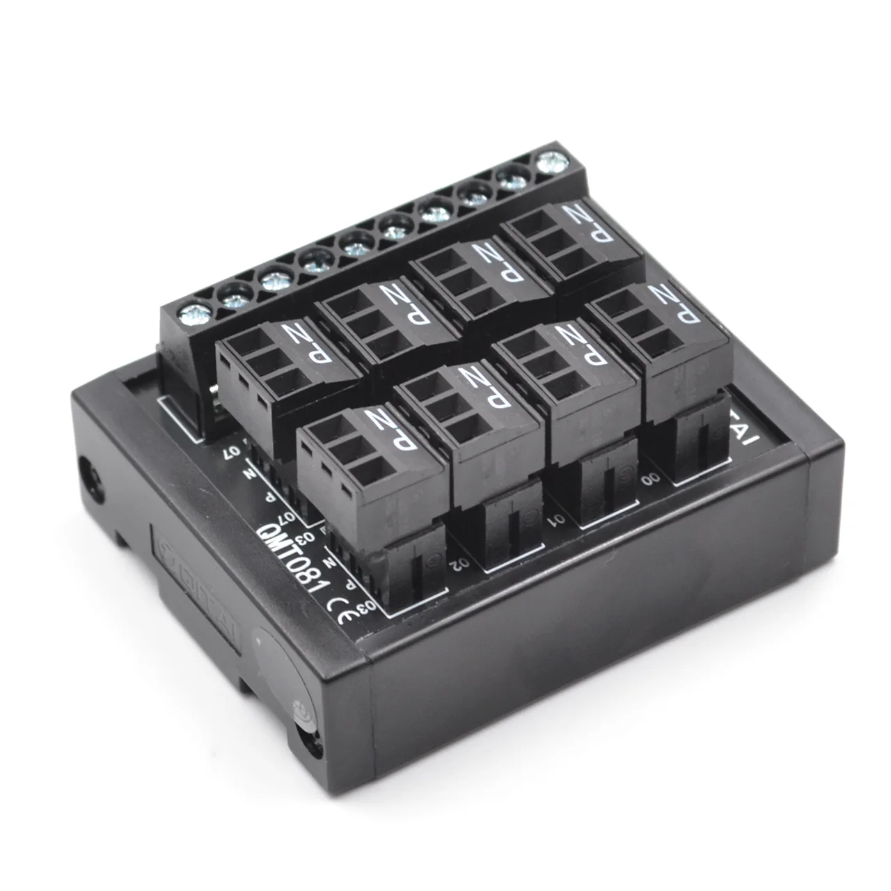 Высокоэффективный 8-битный входной клеммный блок QMT081 DC24V 1A PLC модуль подключения со светодиодным светом