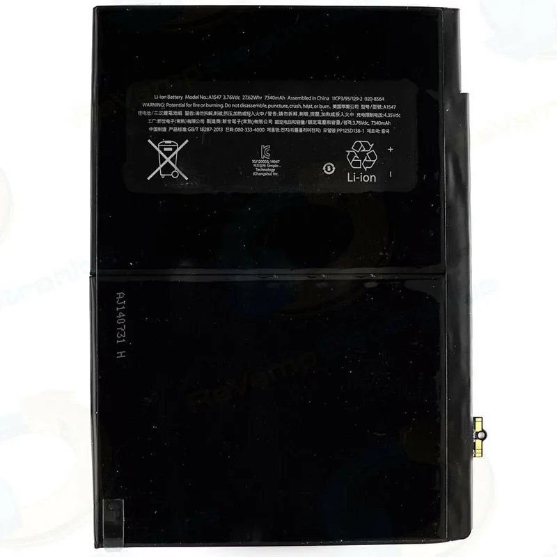 
Brand new genuine 3.76V 27.62wh lithium ion battery pack for Apple iPad 6 iPad Air 2 A1566 A1567 A1547 series laptop battery for 