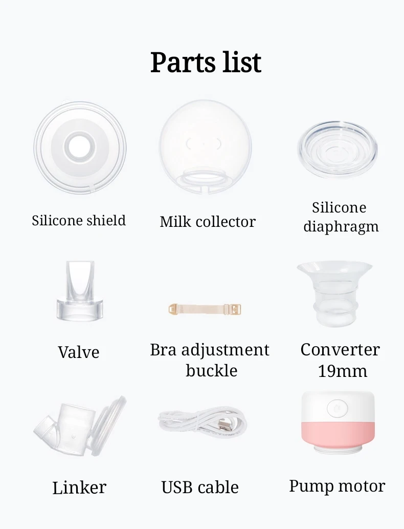 Wireless Wearable Painless Handsfree Electric Breast Pump Hand Free Medical Grade