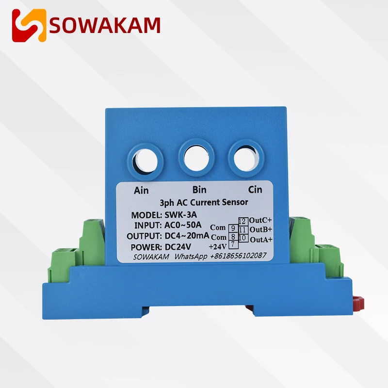 SWK-3A AC current sensor with 8 mm Aperture 1A 2A 5A 10A 50A/ 4-20mA 5V RS485 micro current transducer
