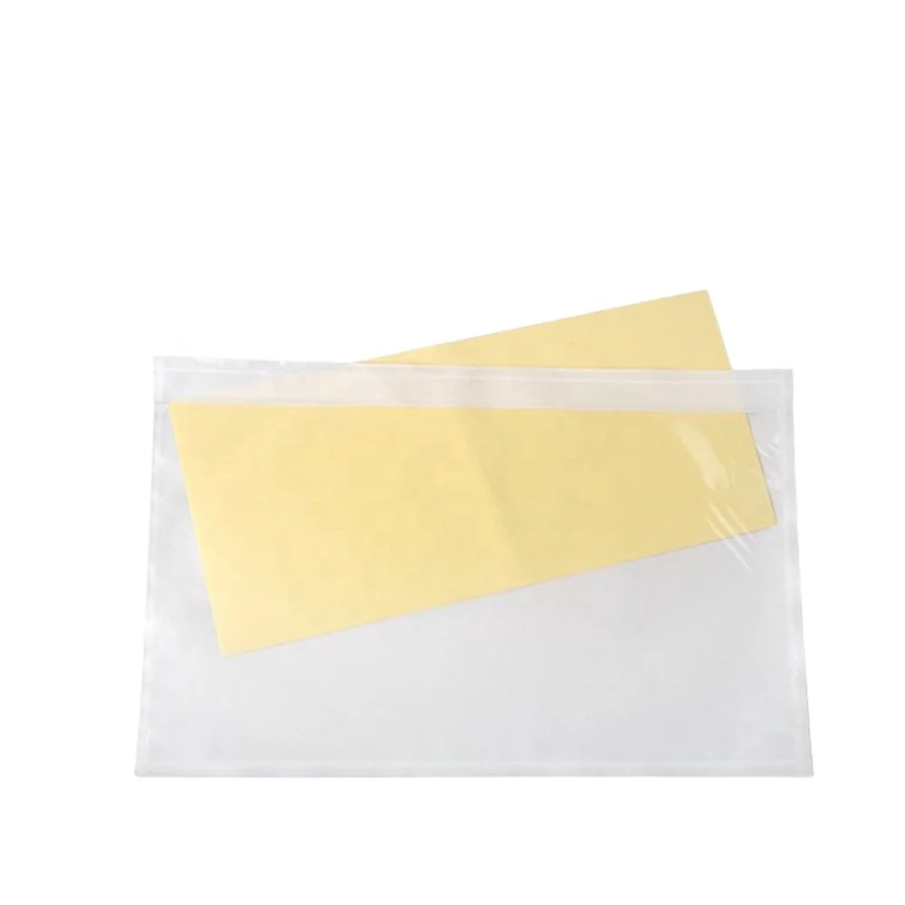 Self-adhesive Packing Slip Plastic Document Pouches Packaging and Shipping 145(Open)*255mm Blank Packing List Enclosed