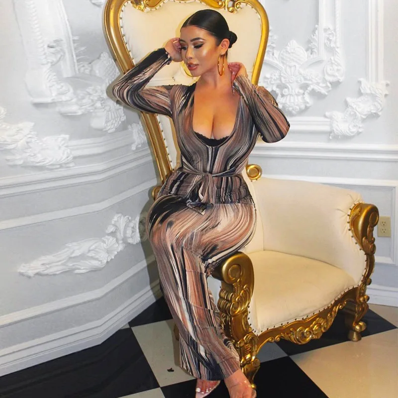 Fall 2022 Women Clothes New Sexy Slim Slimming Deep V Neck Temperament Lace Up Dress Plus Size Women High Quality Bandage Dress