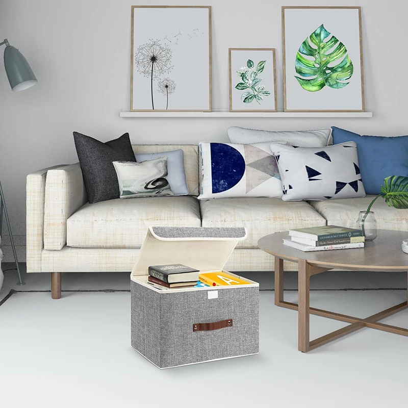 Large Folding Baby Toys Travel Camping Sturdy Tool Package Clothes Storage Basket Boxes Organizer With Lid