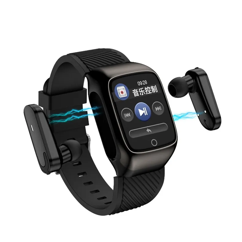Smart Watch Earphone Smart Bracelet Watch 2 in 1 Men Women Heart Rate Monitoring