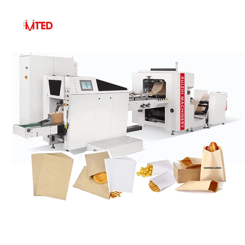 RZJD-250 bag Max size 450*250*120mm Easy to operatePrecise foot kraft v bottom paper  bag machine