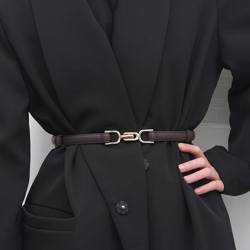 Elegant Ladies Women Suit Dress Decoration PU Leather Waist Belts