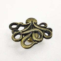 zinc alloy devilfish cabinet drawer knobs M4 screw matte black silver old gold