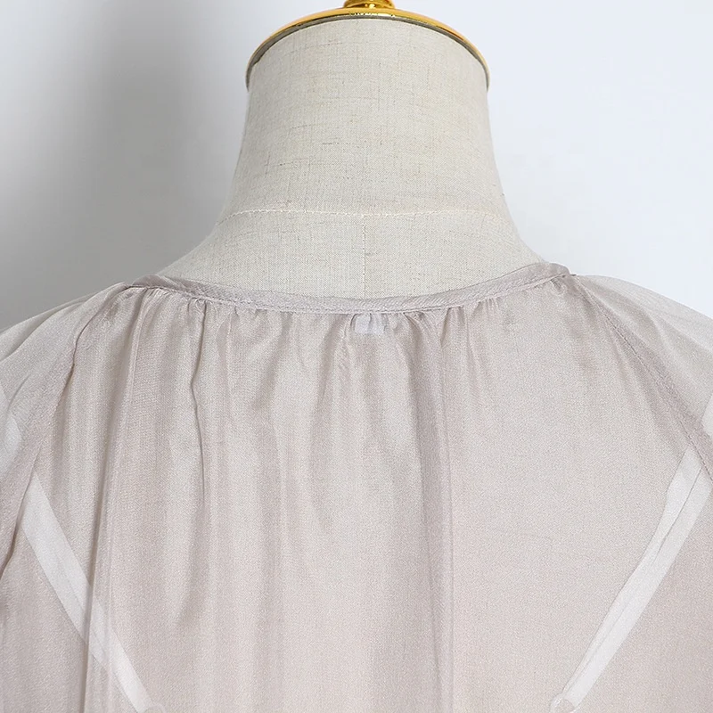 2024 Plus Size Bohemian Sundress Lace Vestido Transparent Loose Layered Beach Holiday Maxi Dress