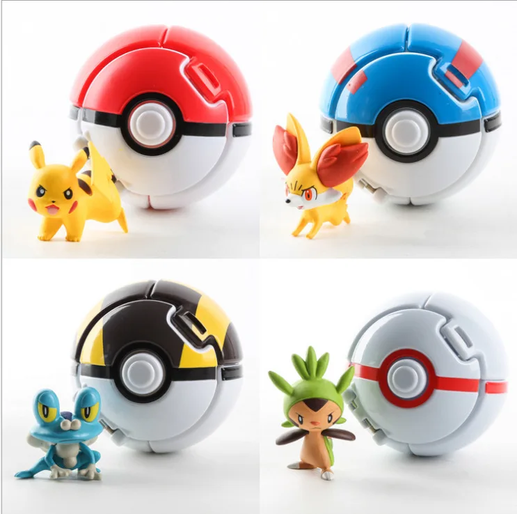 Wholesale High Quality 7Cm Pet Elf Ball Poke-Mon Balls Capsule Pokeball Capsule Toys Pokeball Model Toy For Gift
