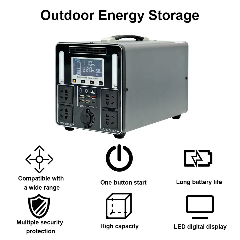 Ultrahigh 120AH Capacity Universal Plug Type Meeting Variety Power Needs 1200W Output Power Station Outdoor